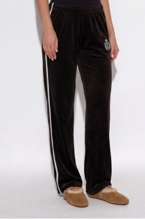 Sporty & Rich Velvet sweatpants with logo
