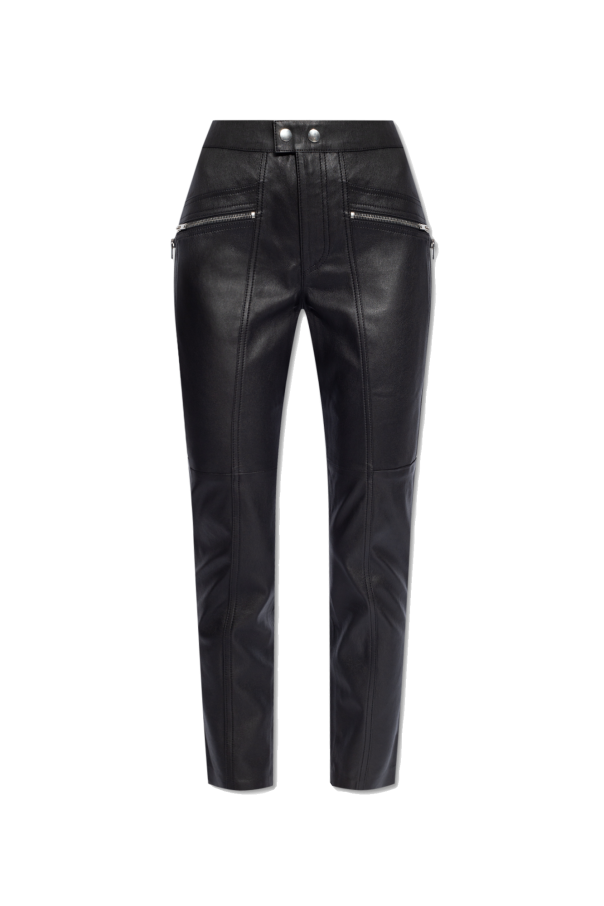 ‘Hizilis’ leather trousers od Isabel Marant