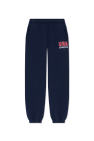 Sporty & Rich NAVY BLUE Sweatpants with logo
