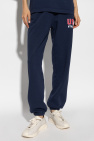 Sporty & Rich NAVY BLUE Sweatpants with logo