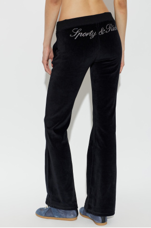 Sporty & Rich Velvet sweatpants from the "Rich Girl Drop" collection