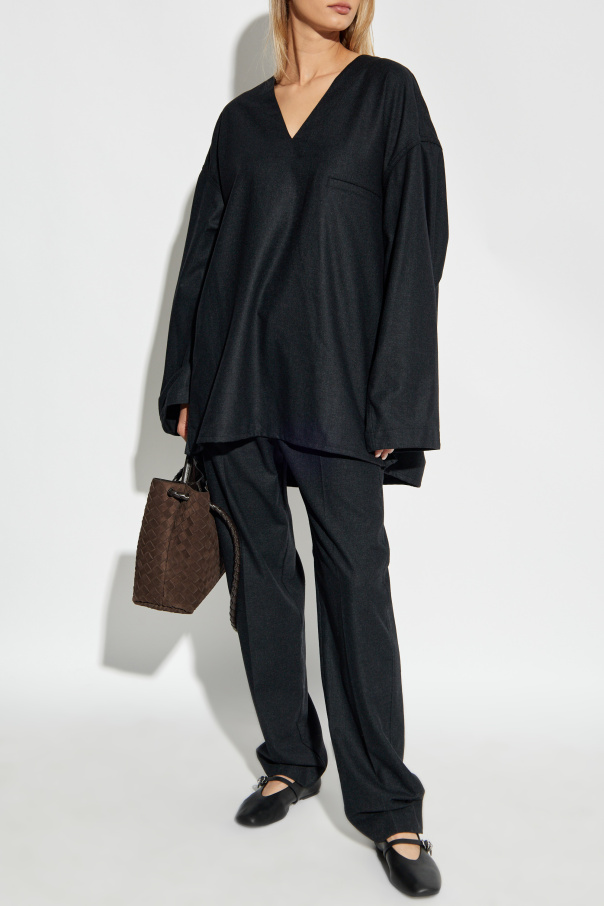 Lemaire Trousers with cashmere finish