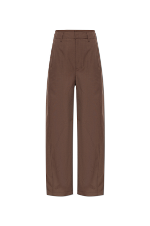 Trousers with stitching on the legs