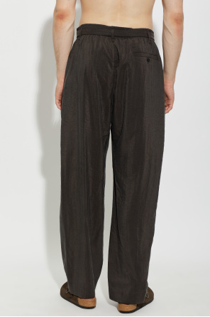 Lemaire Silk trousers with a belt