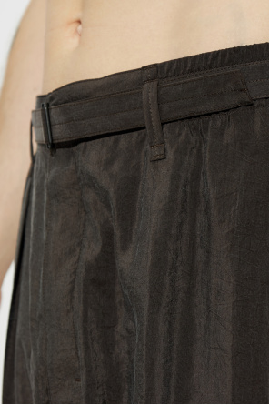 Lemaire Silk trousers with a belt
