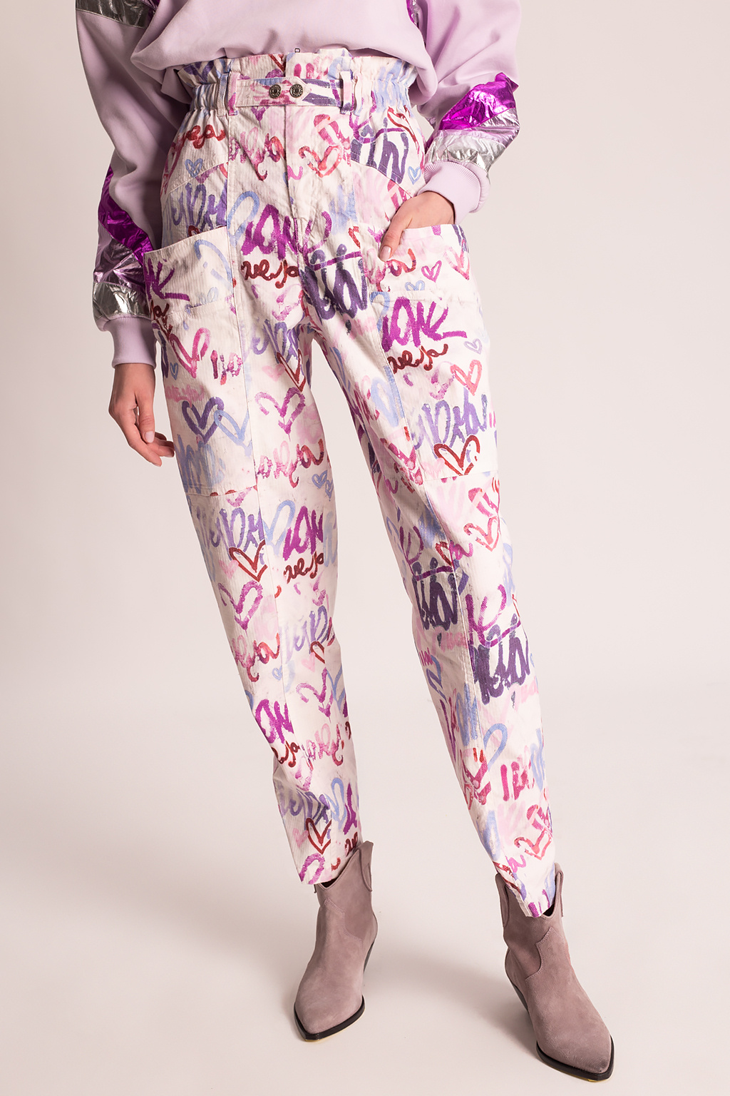 Pink Printed trousers Isabel Marant - Vitkac Italy