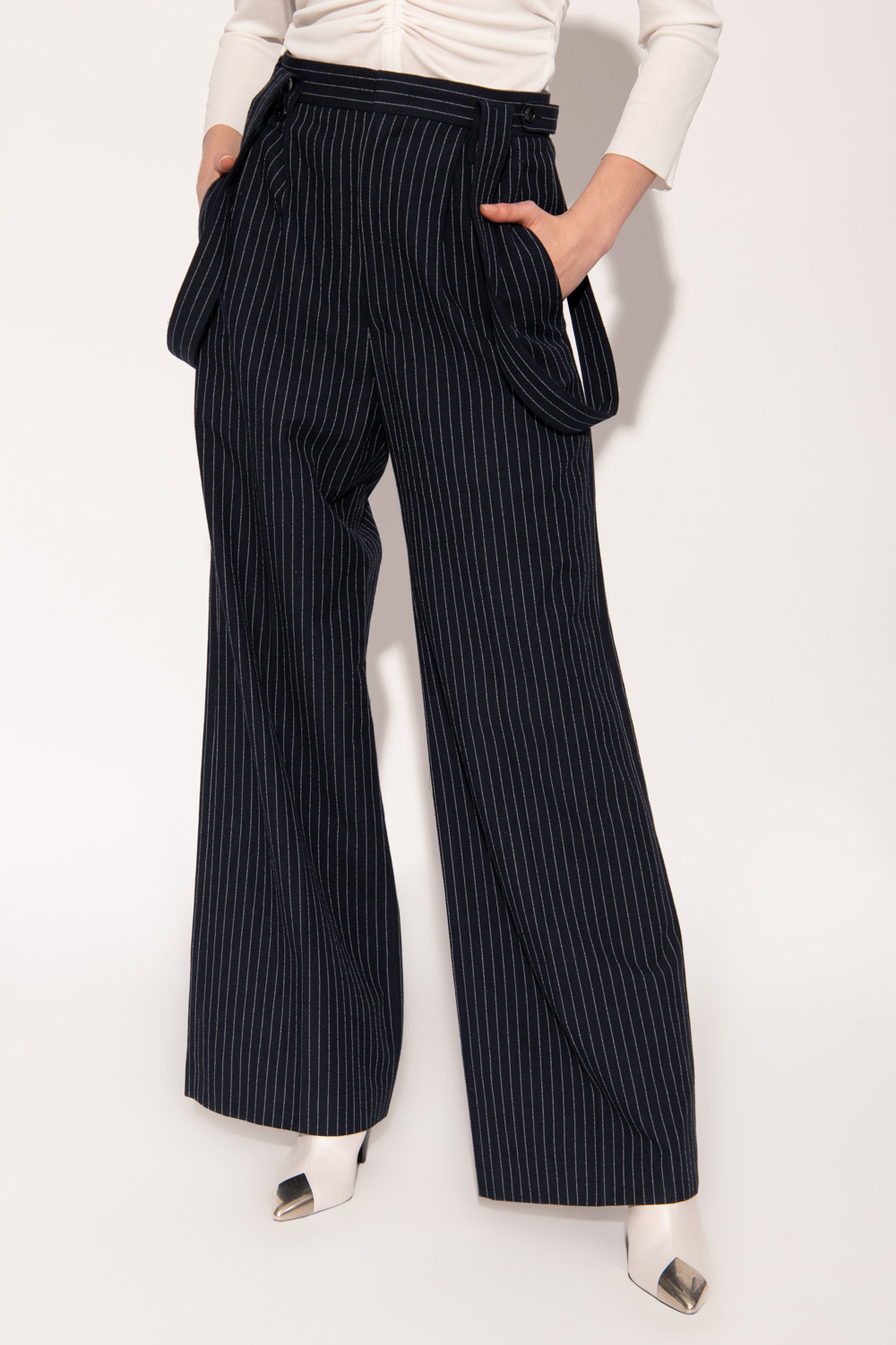 Isabel Marant ’Jessica’ leg trousers with suspenders