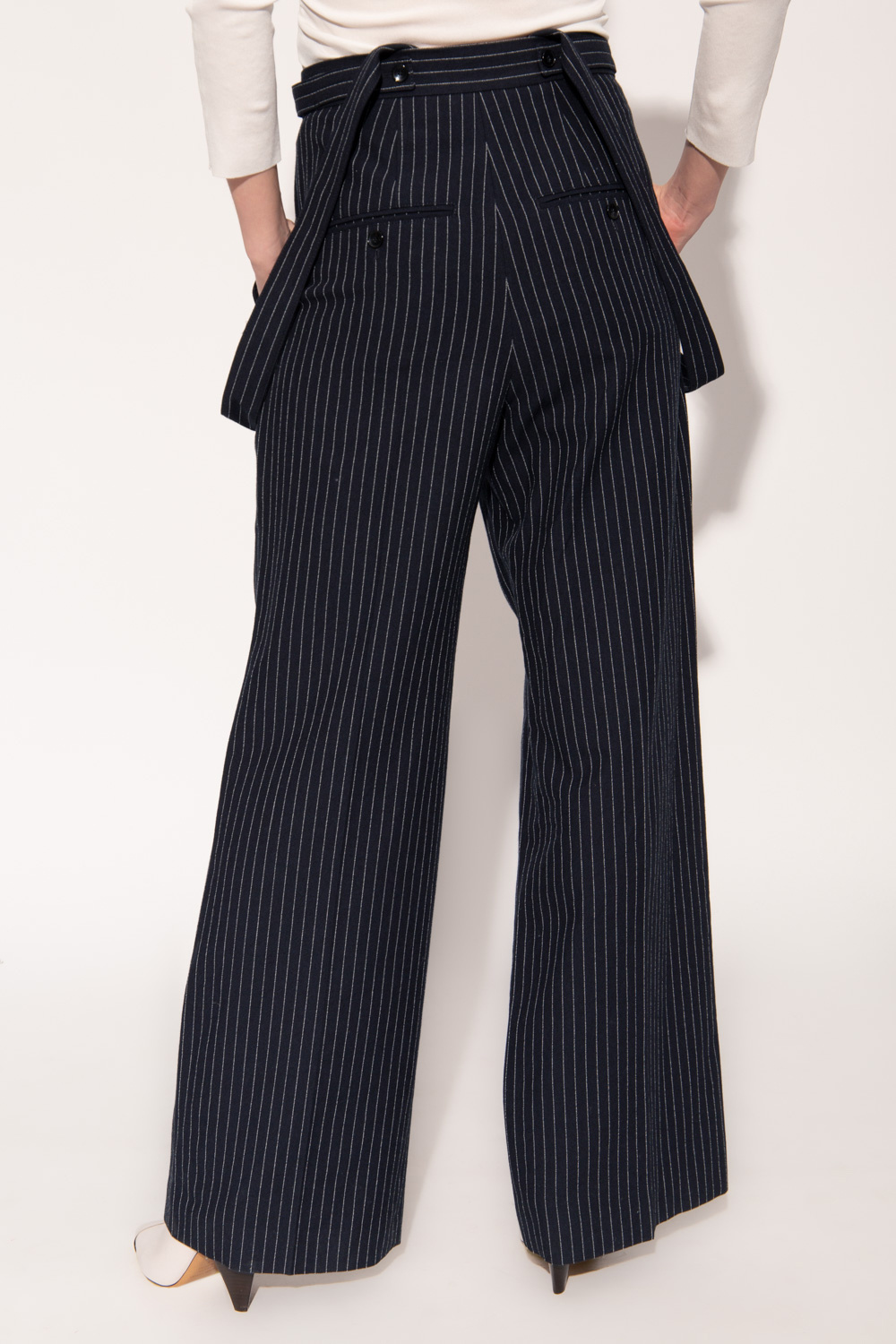 Isabel Marant ’Jessica’ leg trousers with suspenders