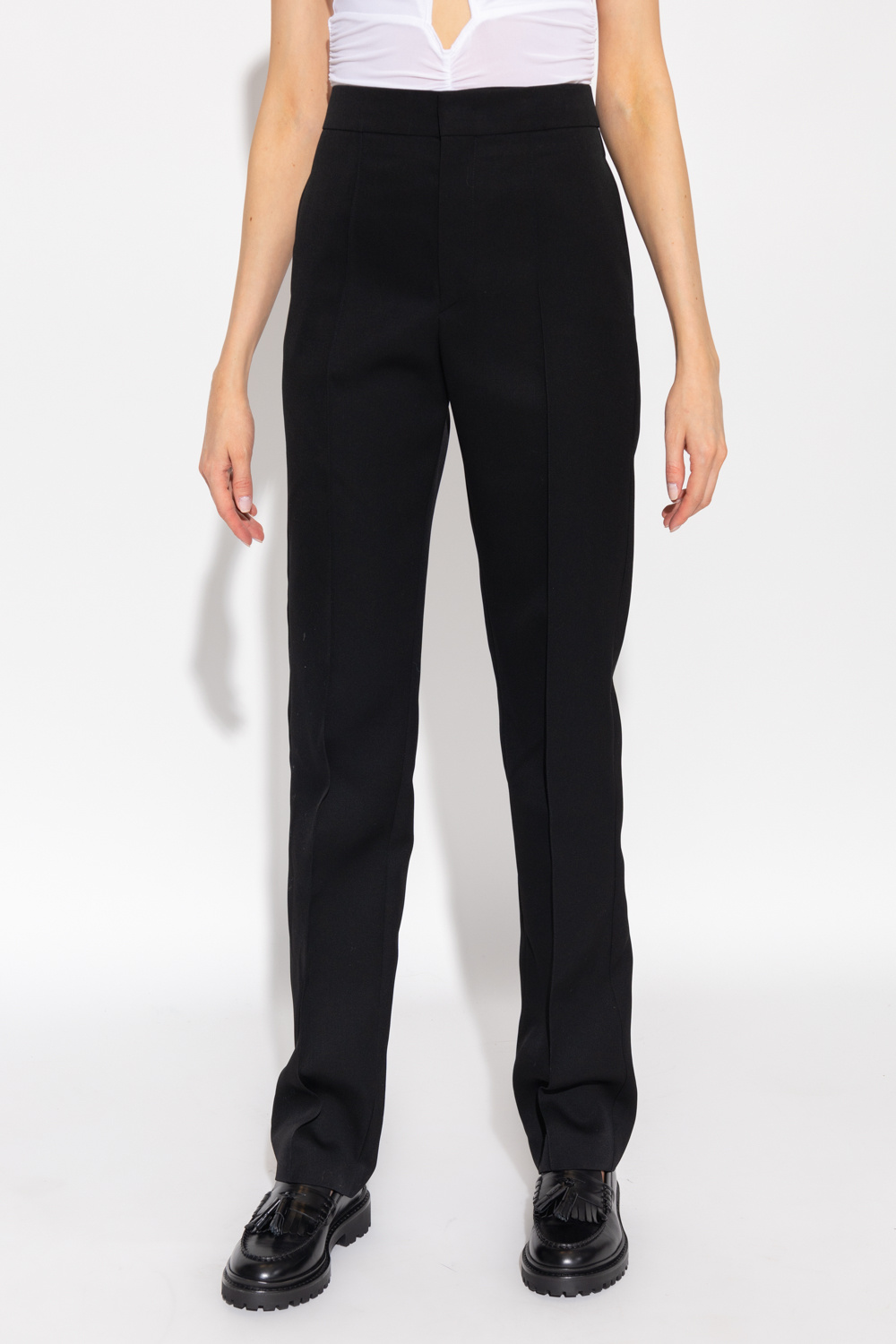 Isabel Marant ‘Lolirok’ pleat-front sculpt trousers