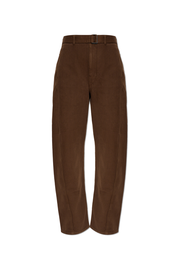 Lemaire Spodnie o luźnym kroju z paskiem