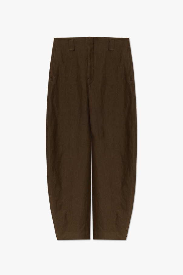 Lemaire Curved Logo-Print trousers