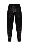 Philipp Plein BLACK Leather trousers