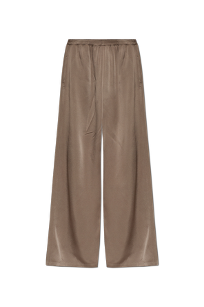 Loose-fit satin trousers