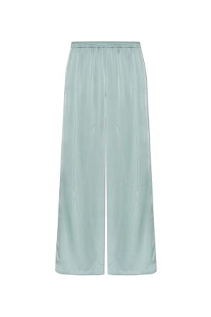 Satin wide-leg trousers