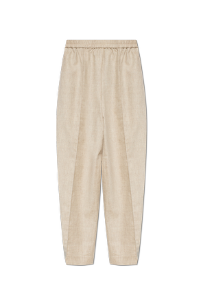 Wool trousers with crease
