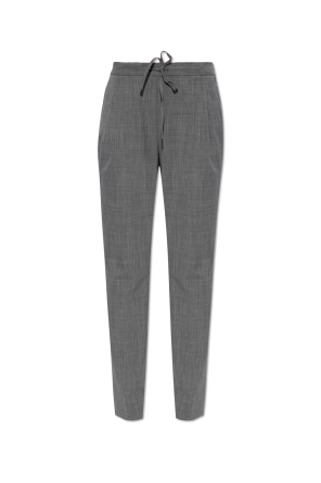 Wool pleated trousers