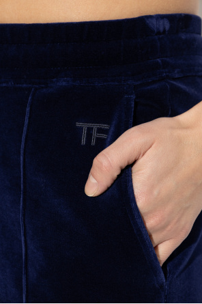 Tom Ford Welurowe spodnie dresowe