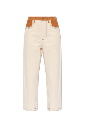 High-waisted trousers in cotton od Marni