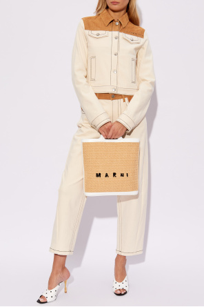 High-waisted trousers in cotton od Marni
