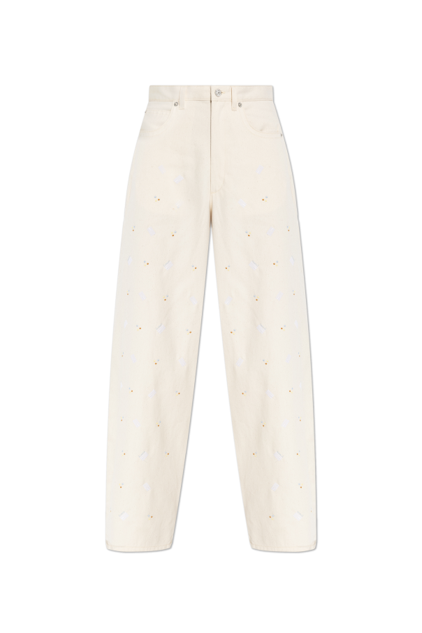Trousers with embroidered pattern od Marni