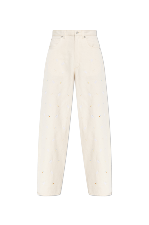Trousers with embroidered pattern od Marni