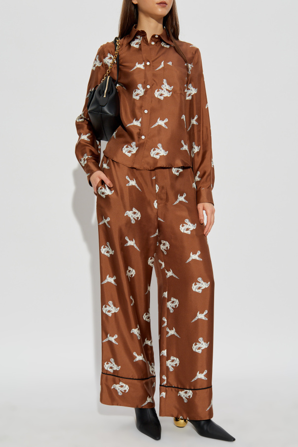 Marni Silk pants with print