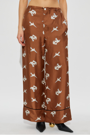 Marni Silk pants with print