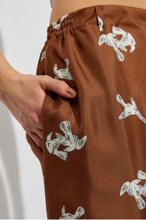 Marni Silk pants with print