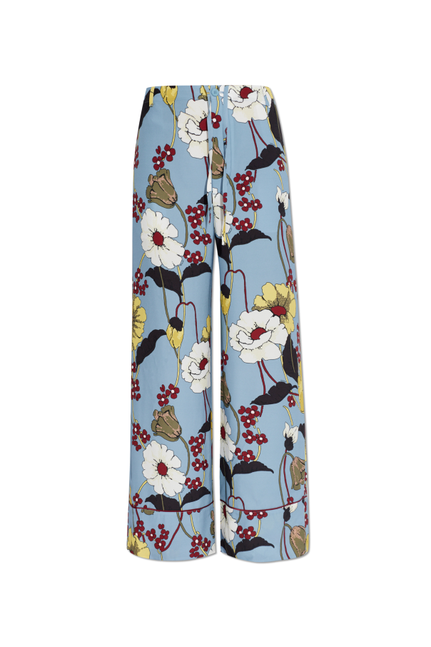 Floral print trousers od Marni