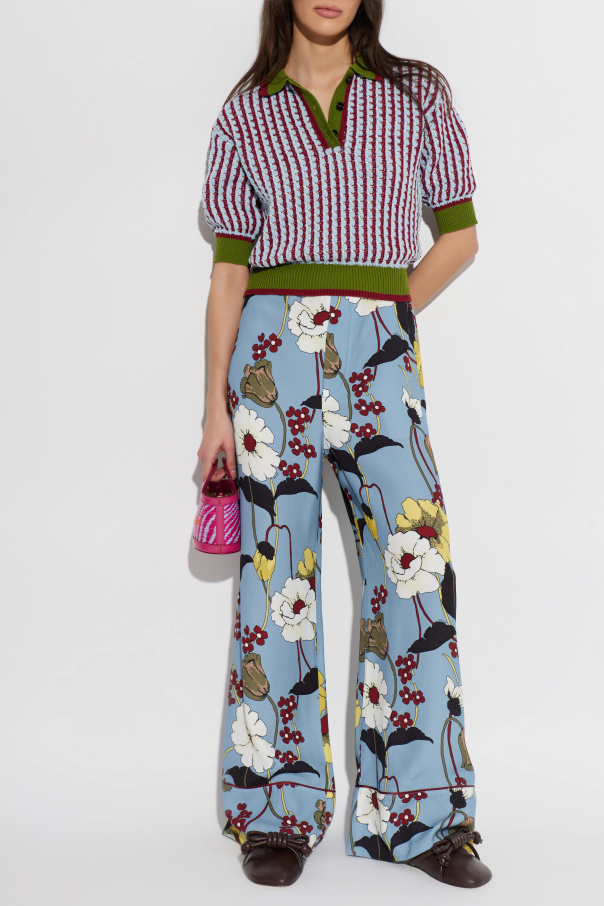 Marni Floral print trousers