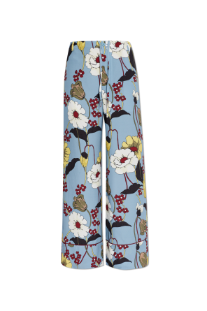 Floral print trousers od Marni
