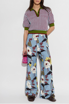 Floral print trousers od Marni