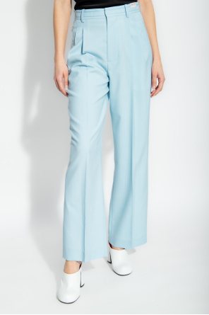 Marni Wool pleat-front Detail trousers
