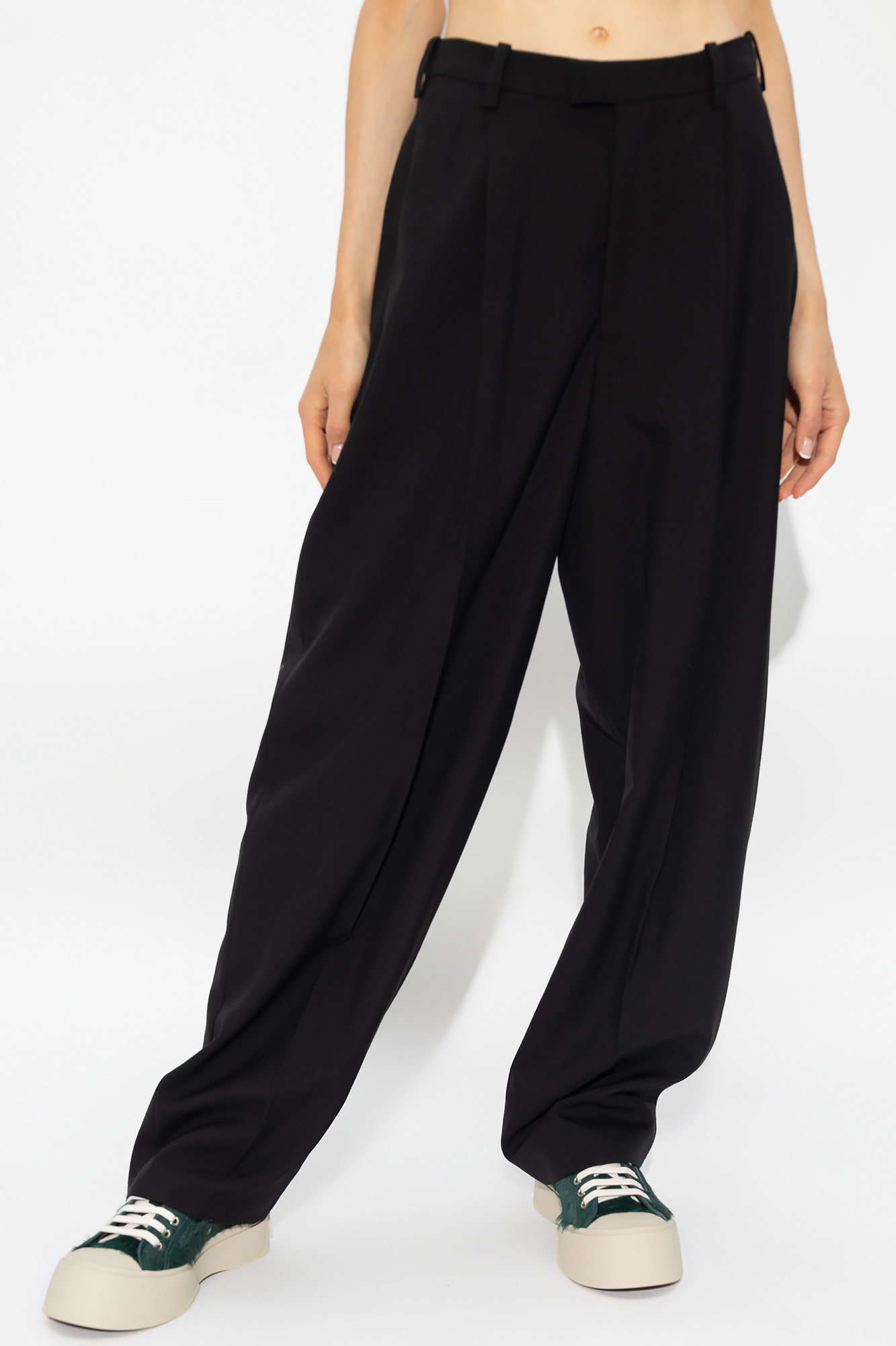 Marni Wool pleat-front swim trousers