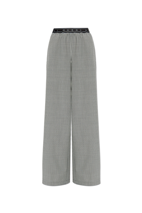 Marni Pantalones de corte holgado con estampado a cuadros
