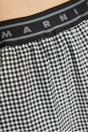 Marni Pantalones de corte holgado con estampado a cuadros