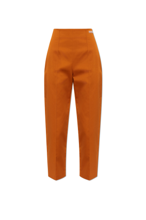 Cotton trousers with stitching on the legs