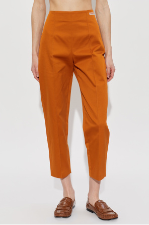 Marni Cotton trousers with stitching on the legs