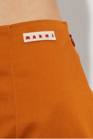 Marni Cotton trousers with stitching on the legs