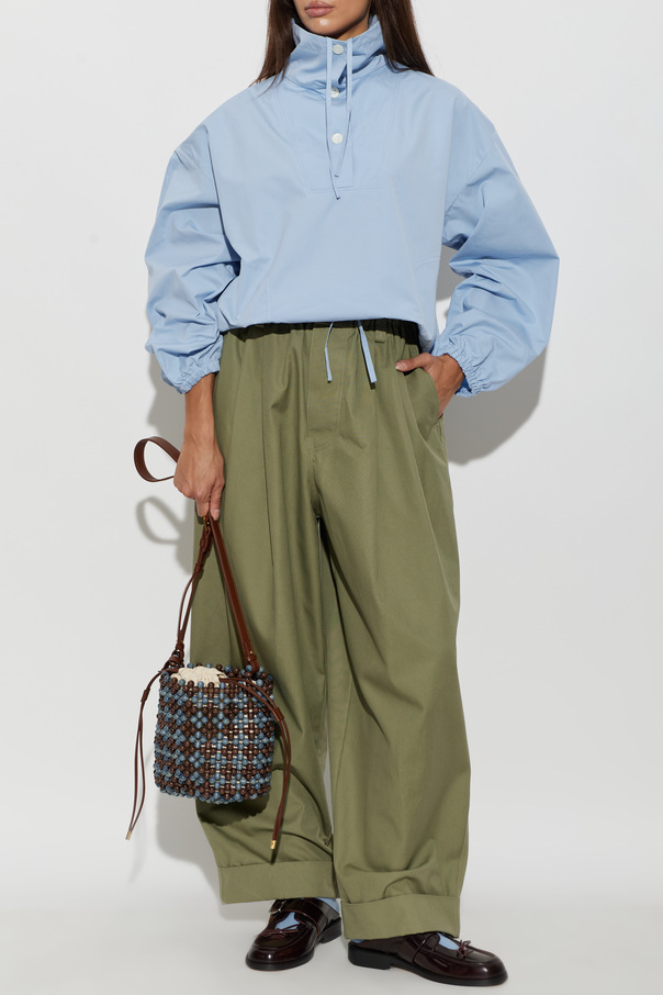 Marni Pantaloni din bumbac cu croială largă