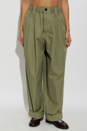 Marni Pantaloni din bumbac cu croială largă