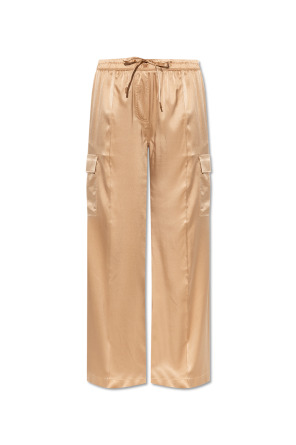 Silk cargo pants