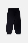 Palm Angels Kids BLACK Sweatpants with logo pattern