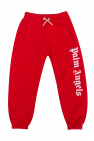 Palm Angels Kids MSGM logo-print organic-cotton track pants