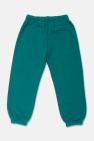 Palm Angels Kids GREEN Sweatpants with logo