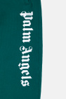 Palm Angels Kids GREEN Sweatpants with logo