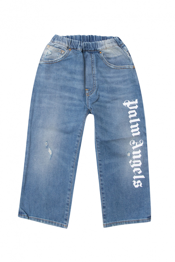 Palm Angels Kids Jeans with logo