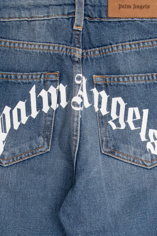 Palm Angels Kids Jeans with logo