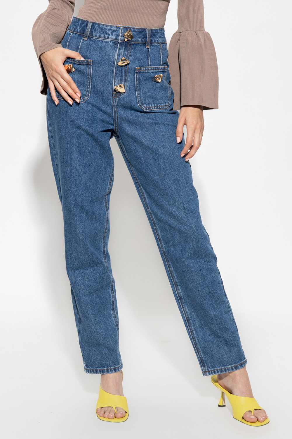 Self Portrait High-rise jeans