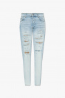 balmain skinny ribbed jeans